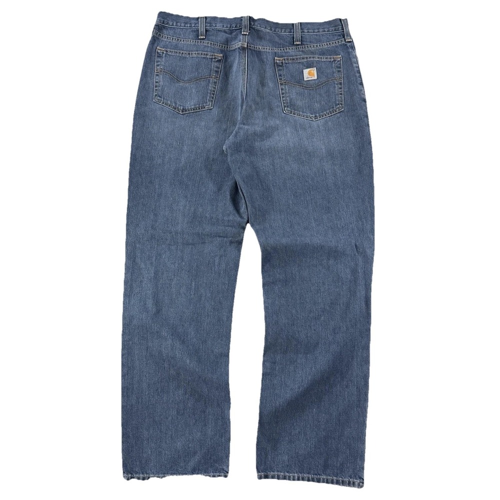 Carhartt Jeans Mens 40x32 Blue Med Wash Relaxed Straight Denim Pants Workwear